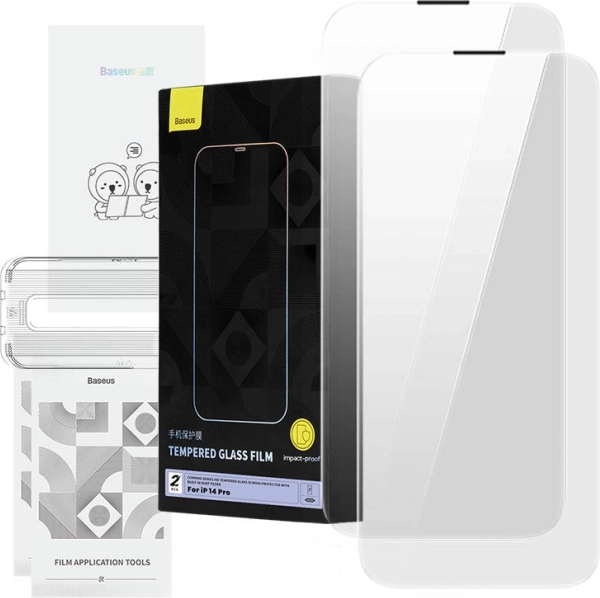 BASEUS Corning Tempered Glass with Dust Filter for iPhone 14 Pro