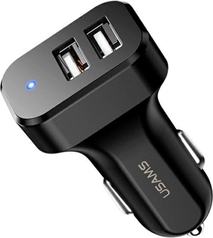 USAMS Kfz-Ladegerät mit 2× USB, 2,1 A