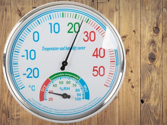 Analoge kamerhygrometer met thermometer