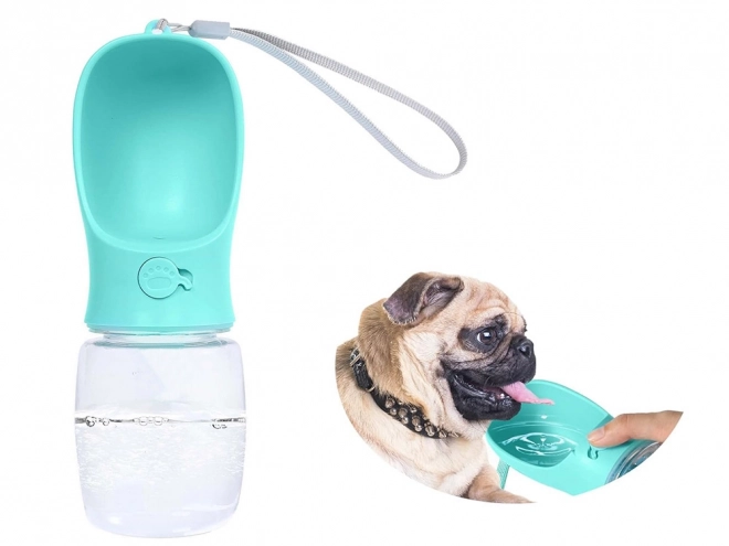 Reisewasserflasche für Hunde mit Napf, 380 ml