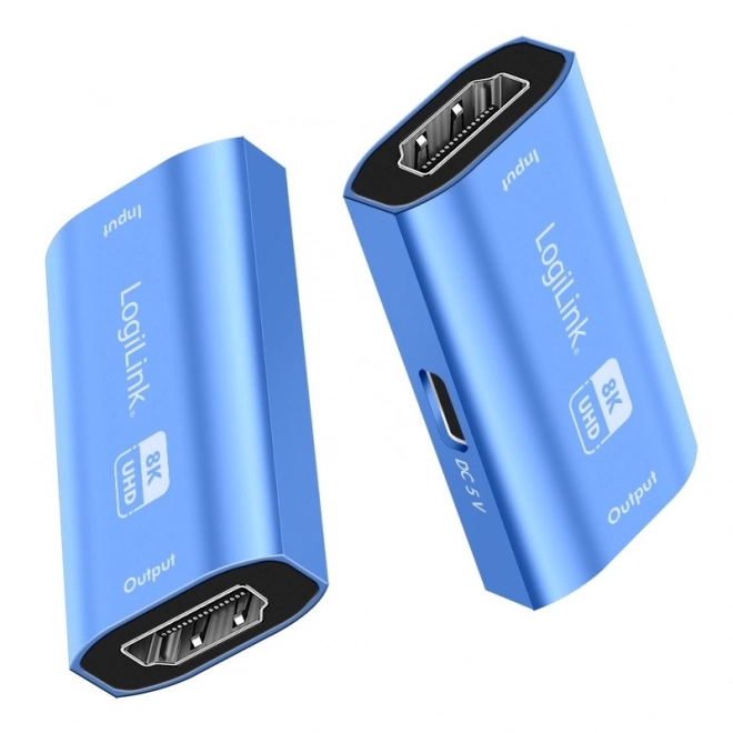 Repeater HDMI 8K/60HZ HDCP2.3, blauer Aluminium