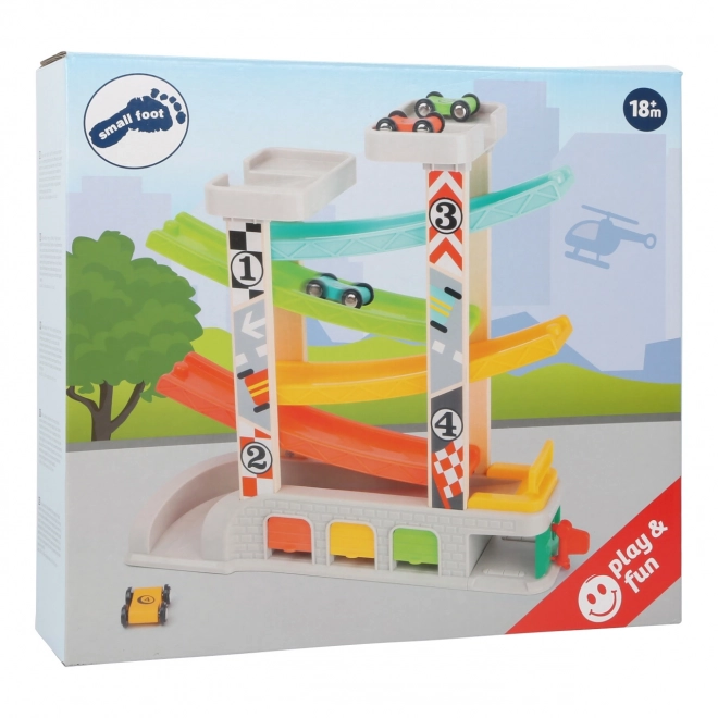 Racing Track with Parking and Garages