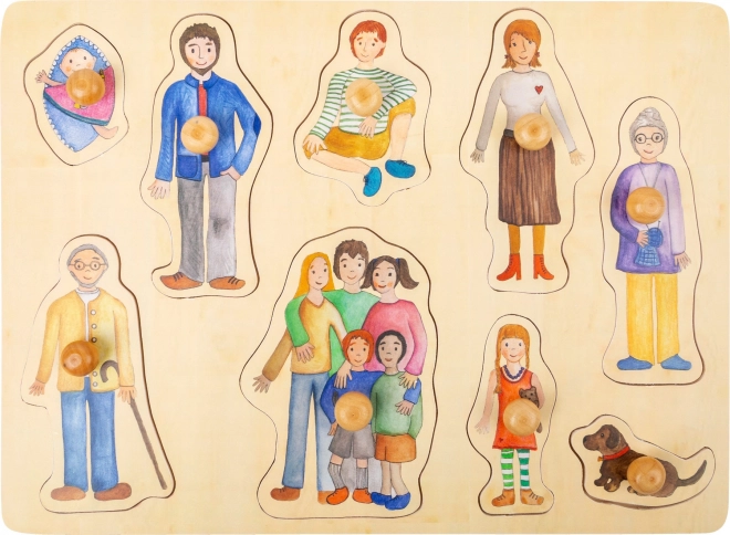 Small foot houten puzzel Familie