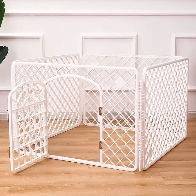 Grand enclos, cage, courette pour chien, chat, blanc