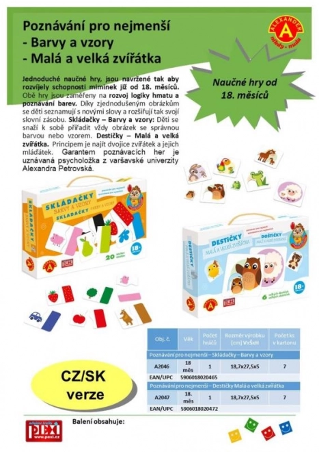 Kleine en grote dierenplaatjes
