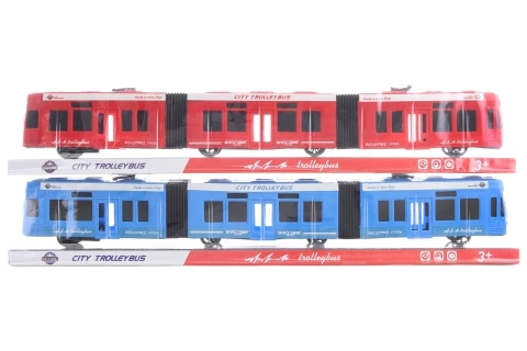 Plastic trolleybus voor kinderen