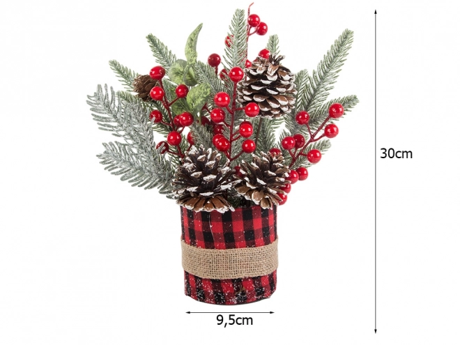 Kersttafelversiering met riet