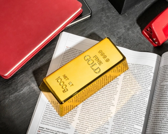 Door Stop in the Shape of a Gold Bar