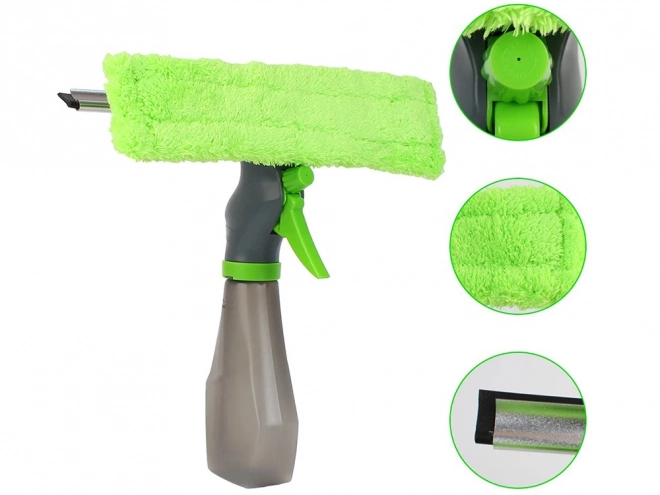 3-in-1 Glass and Mirror Cleaner with Microfiber Squeegee