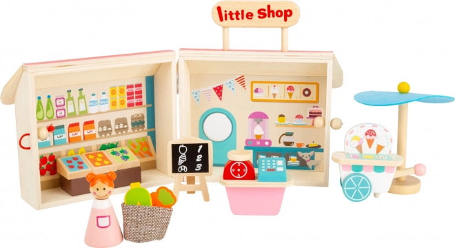 Houten winkel in koffer van Small Foot