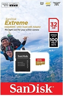 SanDisk Extreme 32GB microSDHC-Karte für 4K und Full HD