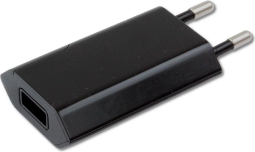 Zwarte USB-oplader 5V 1A