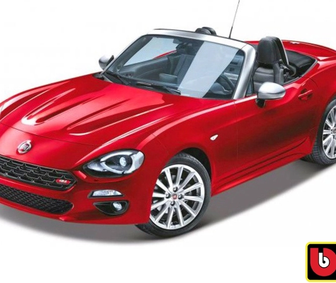 Bburago Fiat 124 Spider Red 1:24 model