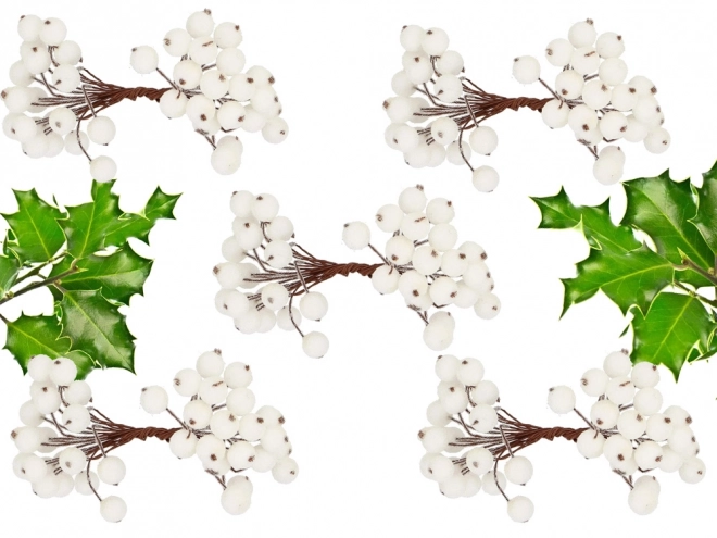 Kerstversieringen Rowan Frosted White 5 st
