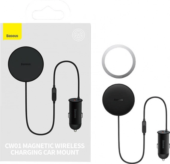 Magnetic car holder Baseus with USB charger