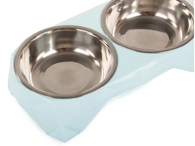 Metall Doppelnäpfe für Hunde und Katzen 350ml x 2