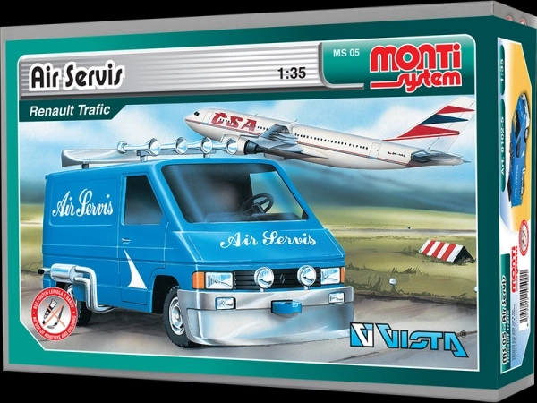 Bouwpakket Monti System MS 05 Air Servis Renault Trafic 1:35 in doos 22x15x6cm