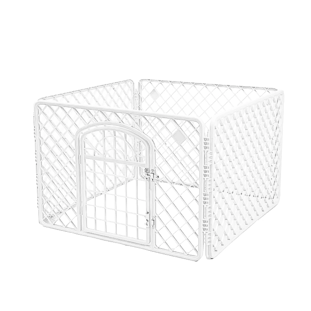 Grand enclos, cage, courette pour chien, chat, blanc