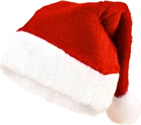 Kerstmuts van de Kerstman – universele pluchen muts met pompon