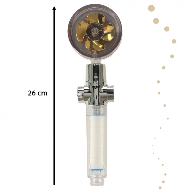 Gouden douchekop met turbinventilator