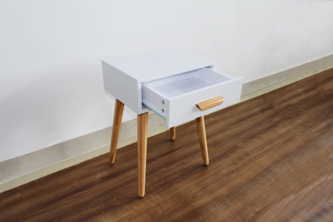 Table de nuit moderne, table basse blanche