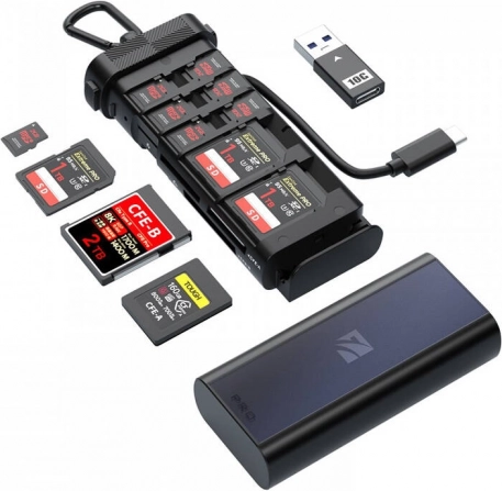 Lecteur de cartes professionnel FREEWELL pour CFexpress A/B, SD et microSD