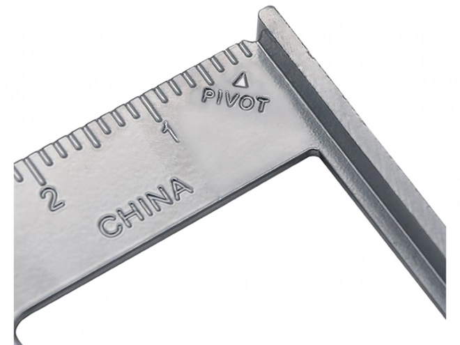Aluminium hoekstuk met gegraveerde markeringen 180 mm