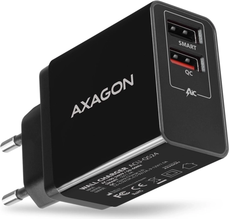 ACU-QS24 Snelle dual‑poorts USB‑lader 24W
