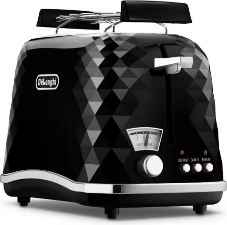 Stylish Black Toaster DeLonghi Brillante