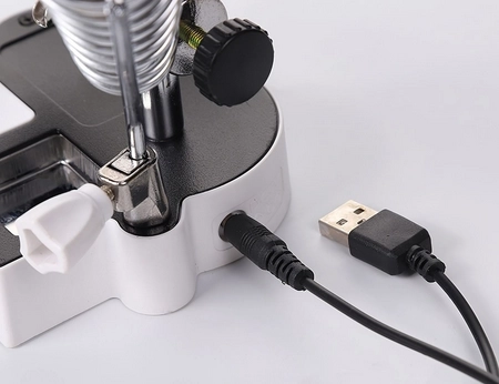 Professionele derde hand met loep en LED-verlichting