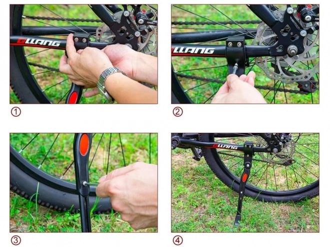 Adjustable Side Kickstand for Bicycles