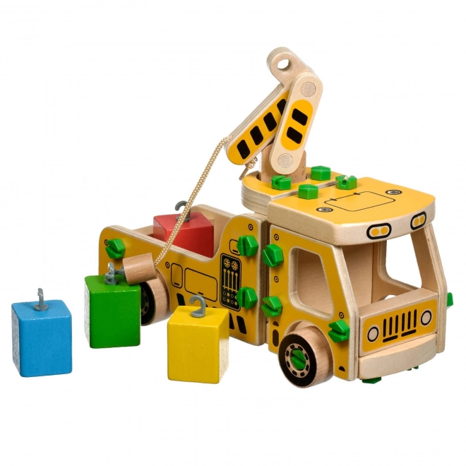 Houten autokraan - constructieset Lucy & Leo