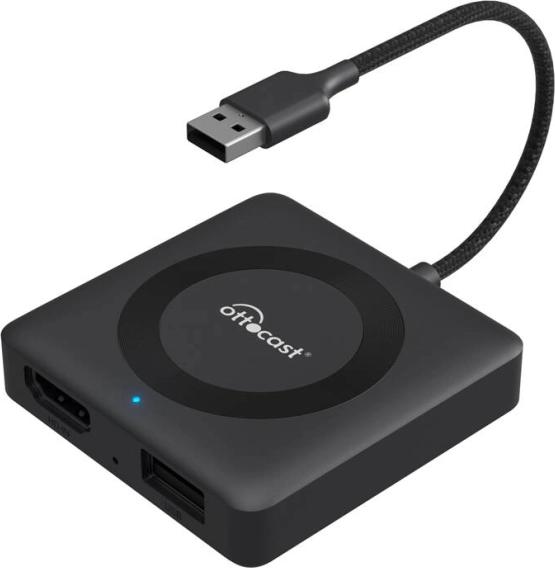 OTTocast in-car TV adapter with HDMI and CarPlay and Android Auto support