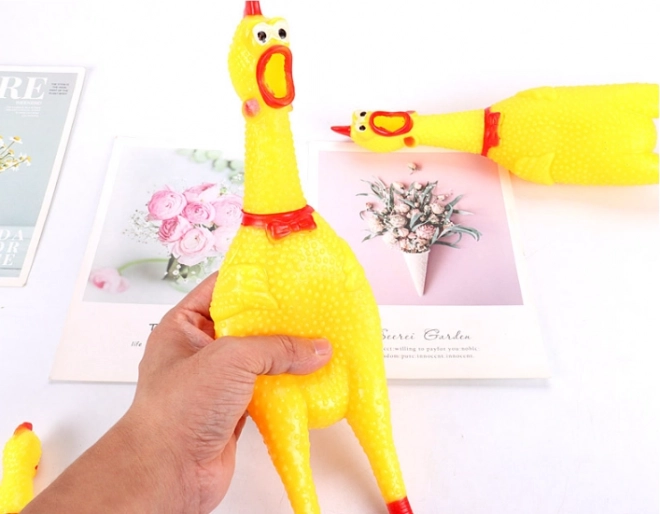 Piepspeeltje voor honden - kip, 16 cm