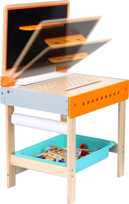 Houten opklapbaar bureau voor kinderen 2in1