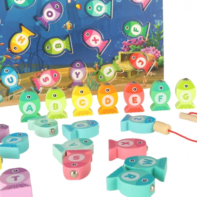 Educatief houten kinderspel - Magnetisch vissen
