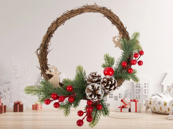 Weihnachtliche Dekorative Girlande mit Verzierungen
