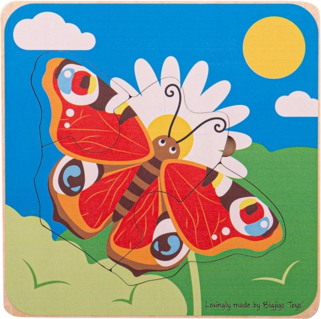 Bigjigs Toys inlegpuzzel levenscycli – Vlinder