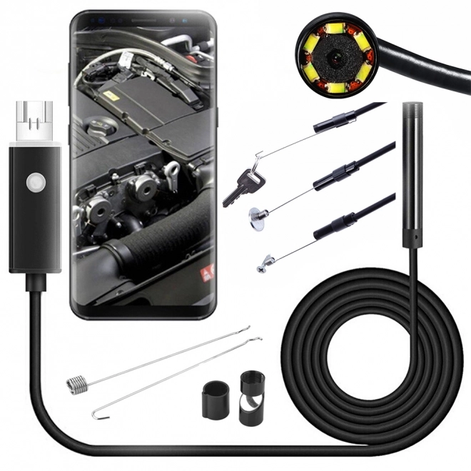 Caméra d'inspection endoscopique avec éclairage LED 10m USB
