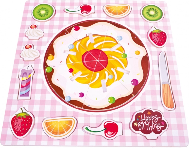 BINO Wooden Cake Insert Puzzle