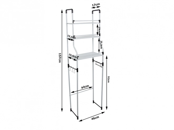 Badkamerplank met organizer en drie planken