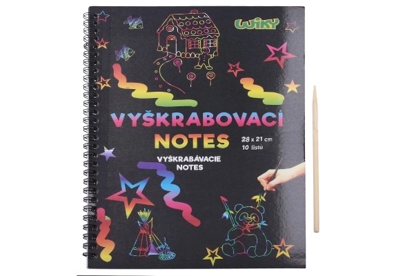 Krasbloc notitieboek regenboog 10 vellen