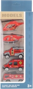 Set of Metal Firefighting Cars