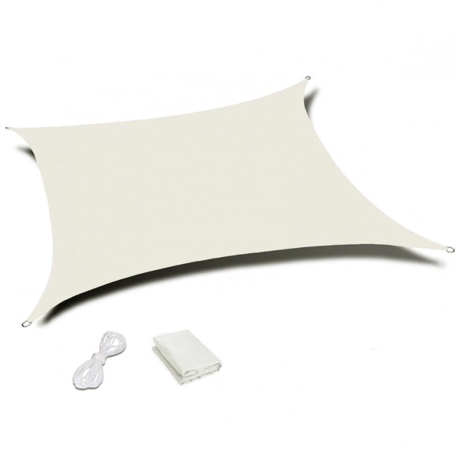 Quadratisches beiges Sonnensegel mit wasserdichtem Baldachin ModernHome – 3 x 3 m