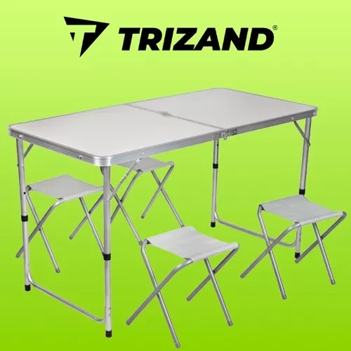 Camping-Set mit Tisch und 4 Stühlen