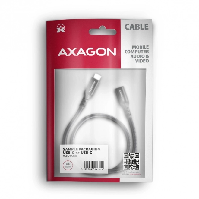 BUCM32-CF15AB Gen2 USB-C - USB-C-verlengkabel 1,5 m, 5A, 20Gb/s, PD 240W, gevlochten