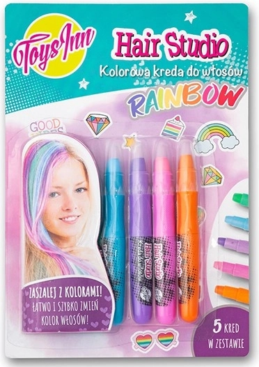 Regenbogen-Haarkreide