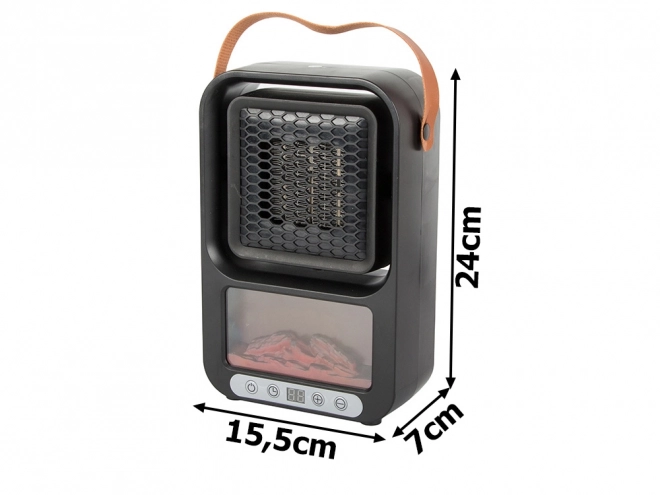 Electric Heater with Thermostat and Fireplace Display