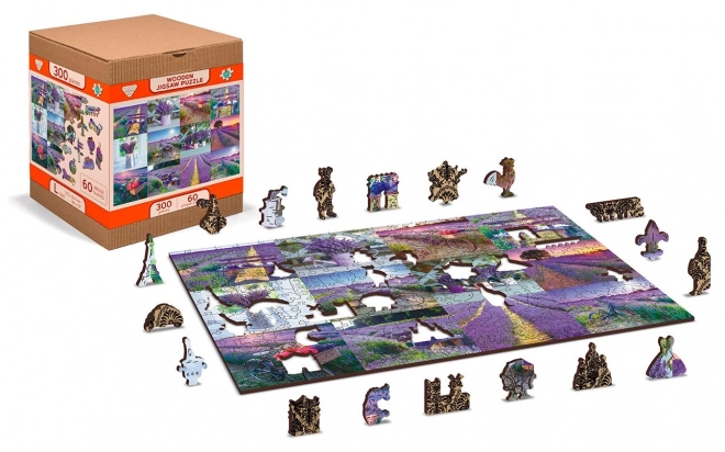 Houten puzzel Lavendel Frankrijk 2-in-1