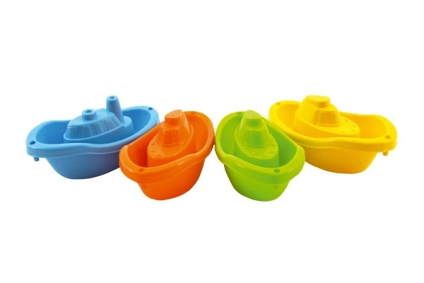 Kleurige speeltjes voor in het water voor kinderen - kunststof bootjes